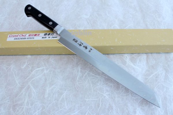 Photo1: SAKAI TAKAYUKI Japanese knife Grand Chef Kirituke Yanagiba sashimi with saya  (1)
