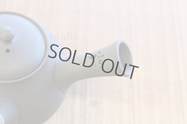 Photo4: Tokoname Japanese tea pot kyusu YT black butterfly sakura Seiho 180ml (4)