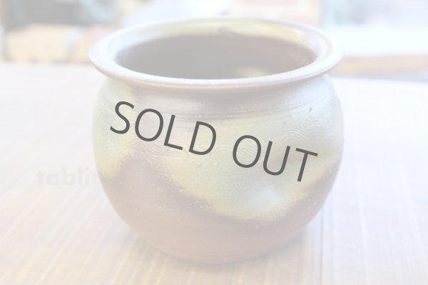Photo2: Japanese pottery Kensui Bowl for Used tea leaves ceremony YT Tokoname ao irabo (2)
