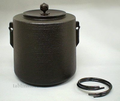 Photo3: Chagama kama line pail tea ceremony corrosion-resistant aluminum alloy 2.3L