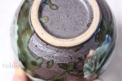 Photo3: Mino ware Japanese pottery matcha chawan tea bowl toga kuromidori noten