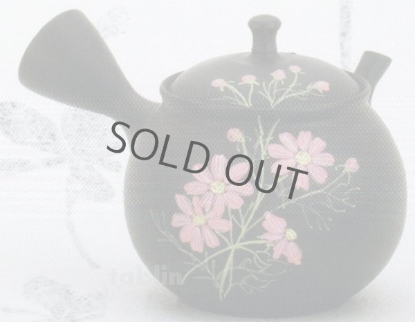Photo5: Tokoname ware Japanese tea pot kyusu ceramic strainer YT Shoryu cosmos 300ml (5)