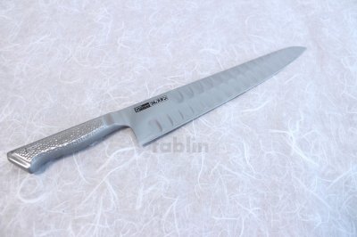 Photo1: Glestain all stainless Japanese knife dimple blade Gyuto chef any size