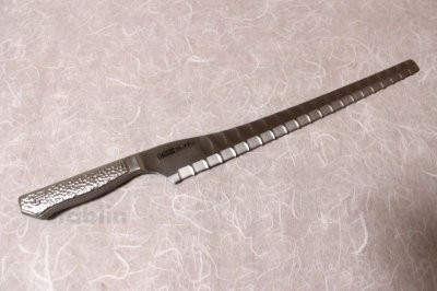 Photo2: Glestain all stainless Japanese knife dimple blade Salmon Slicer any size
