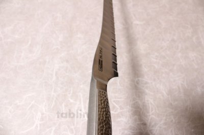 Photo1: Glestain all stainless Japanese knife dimple blade Salmon Slicer any size
