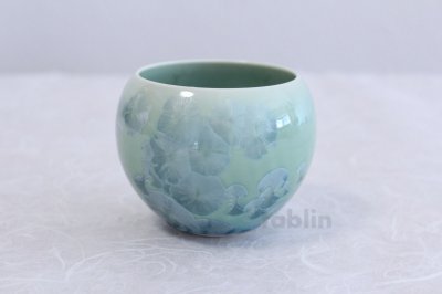 Photo2: Kiyomizu Kyoto porcelain Hana-crystal Toua Japanese tea cup (set of 5)