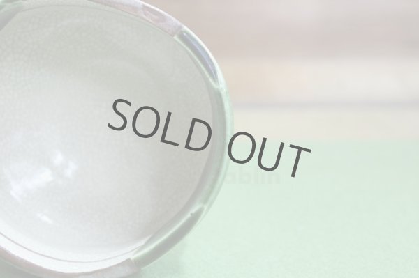 Photo3: Kiyomizu Kyoto porcelain Japanese matcha tea bowl chawan Kutsugata oribe naru (3)