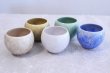 Photo1: Kiyomizu Kyoto porcelain Hana-crystal Toua Japanese tea cup (set of 5) (1)