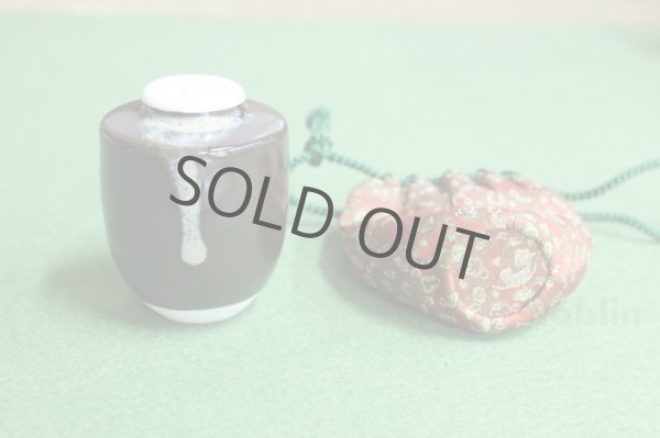 Photo2: Kiyomizu Kyoto porcelain Japanese tea ceremony chaire tea caddy tatsumura kire (2)