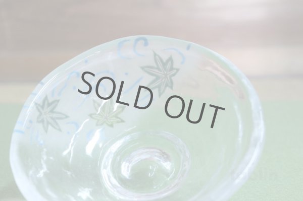 Photo4: Kiyomizu Kyoto Japanese matcha tea bowl hand craft glass chawan maple ryusui (4)