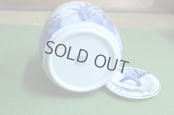 Photo4: Kiyomizu Kyoto porcelain Japanese tea ceremony water jar mizusashi Sometuke doka (4)