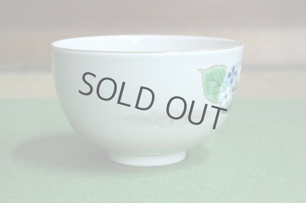 Photo2: Kiyomizu Kyoto porcelain Japanese matcha tea bowl chawan ninsei hydrangea Jyura (2)