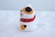 Photo5: Japanese Lucky Cat Tokoname yaki ware Porcelain Maneki Neko fukuoide 3.5inch (5)