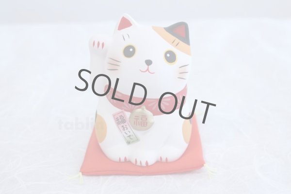 Photo2: Japanese Lucky Cat Tokoname yaki ware Porcelain Maneki Neko fukuoide 3.5inch (2)