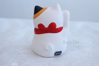 Photo1: Japanese Lucky Cat Tokoname yaki ware Porcelain Maneki Neko fukuoide 3.5inch