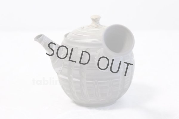 Photo3: Tokoname ware Japanese tea pot kyusu ceramic strainer YT Kenji tate naga 360ml (3)