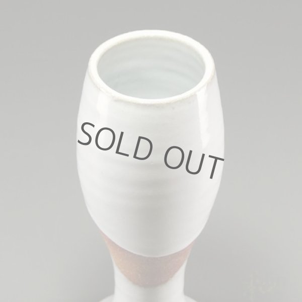 Photo3: Hagi ware Senryuzan climbing kiln Japanese vase kakebu ni hanaire H21.5cm (3)