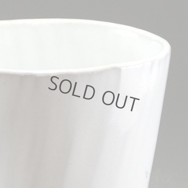 Photo3: Hagi Senryuzan climbing kiln Japanese pottery tumbler tataki white yoshiga (3)