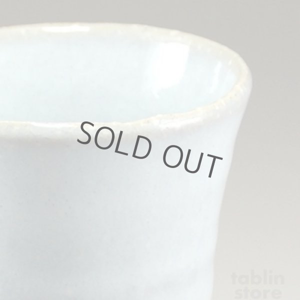 Photo4: Hagi Senryuzan climbing kiln Japanese pottery tumbler light blue ichi set of 2 (4)