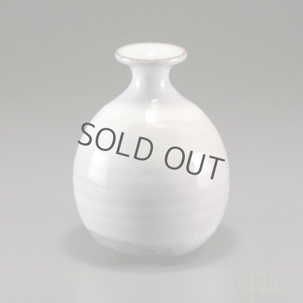 Photo2: Hagi ware Senryuzan climbing kiln Japanese vase yohen single flower H12cm (2)
