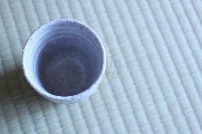 Photo1: Shigaraki pottery Japanese tea cups tansetsu white glaze yunomi set of 2
