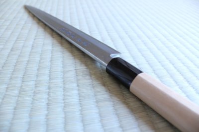 Photo1: SAKAI TAKAYUKI Japanese knife Tokujou Yasuki white-2 steel sashimi, Fugu, Takohiki