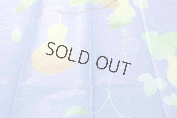 Photo4: Kyoto Noren MS Japanese door curtain Hyoutan Gourds blue 85 x 150cm (4)
