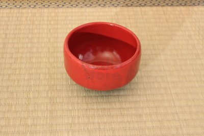 Photo2: Tokoname ware Japanese matcha tea bowl chawan red glaze seito