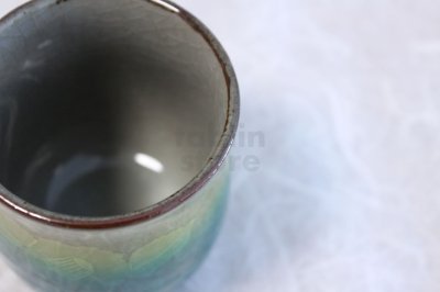 Photo3: Kutani Porcelain Yunomi Ginzan Chabana flower Japanese tea cup (set of 2)