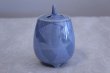 Photo3: Kutani Porcelain Japanese incense burner Ginsai yon blue H12cm (3)