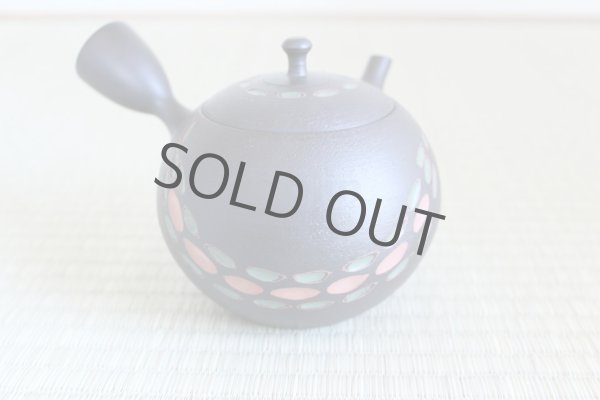 Photo1: Tokoname ware Japanese tea pot kyusu ceramic strainer YT Hokuryu nota 580ml (1)