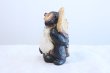 Photo2: Shigaraki pottery Japanese Tanuki Cute Raccoon Dog look up H220mm (2)