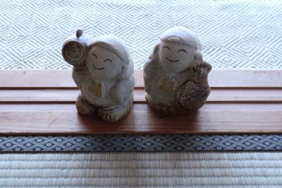 Photo3: Shigaraki pottery Japanese doll ebisu daikoku lucky H125mm pair