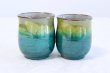 Photo2: Kutani Porcelain Yunomi Ginzan Chabana flower m3 Japanese tea cup (set of 2) (2)