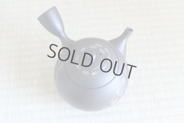 Photo5: Tokoname ware Japanese tea pot kyusu ceramic strainer YT Hokuryu nota 580ml (5)
