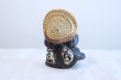 Photo3: Shigaraki pottery Japanese Tanuki Cute Raccoon Dog look up H220mm (3)