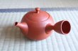 Photo1: Tokoname Japanese tea pot kyusu ceramic strainer Hokuryu round red 300ml (1)