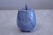 Photo2: Kutani Porcelain Japanese incense burner Ginsai yon blue H12cm (2)