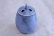 Photo4: Kutani Porcelain Japanese incense burner Ginsai yon blue H12cm (4)