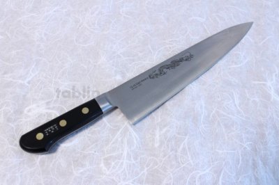Photo3: Misono Sweeden Carbon Steel Japanese Knife DRAGON FLOWER ENGRAVING Gyuto chef