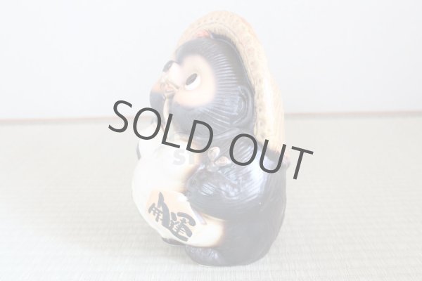 Photo4: Shigaraki pottery Japanese Tanuki Cute Raccoon Dog onegai female H22cm (4)