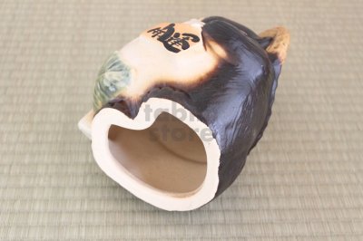 Photo2: Shigaraki pottery Japanese Tanuki Cute Raccoon Dog onegai female H22cm