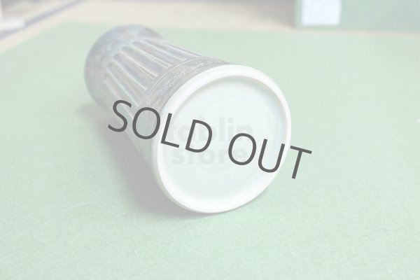 Photo2: Kiyomizu porcelain Japanese vase hanaire Ando shinogi oribe H16cm (2)