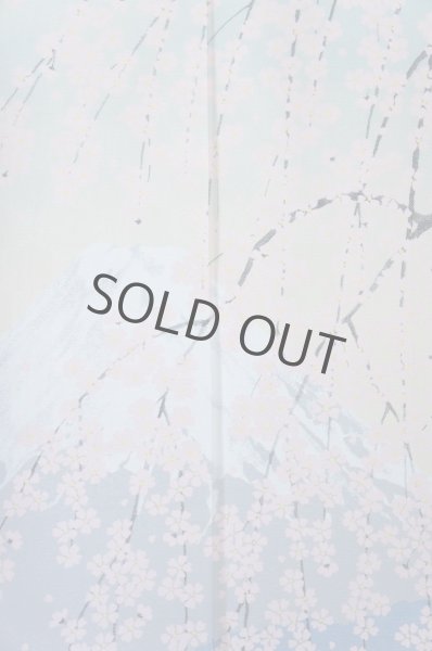 Photo2: Noren CSMO Japanese door curtain mt.fuji sakura cherry  85 x 150cm (2)