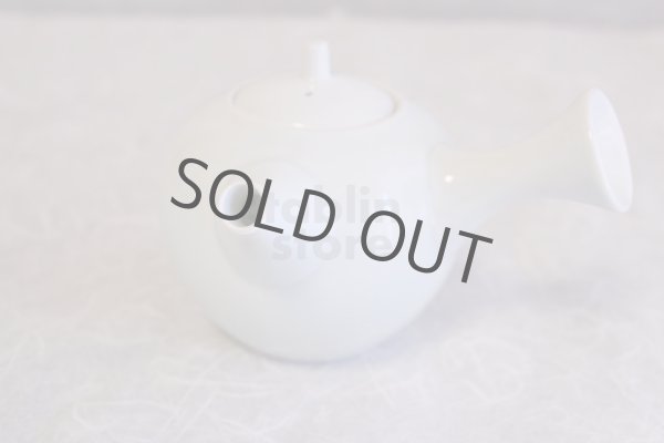 Photo7: Arita Porcelain Japanese tea pot white ceramic strainer hakuto 400ml (7)
