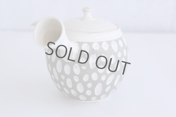 Photo2: Tokoname ware Japanese tea pot kyusu ceramic strainer YT Kenji usumidori 360ml (2)