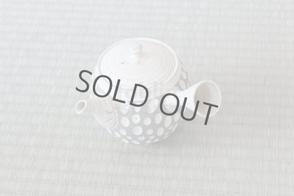 Photo9: Tokoname ware Japanese tea pot kyusu ceramic strainer YT Kenji usumidori 360ml (9)