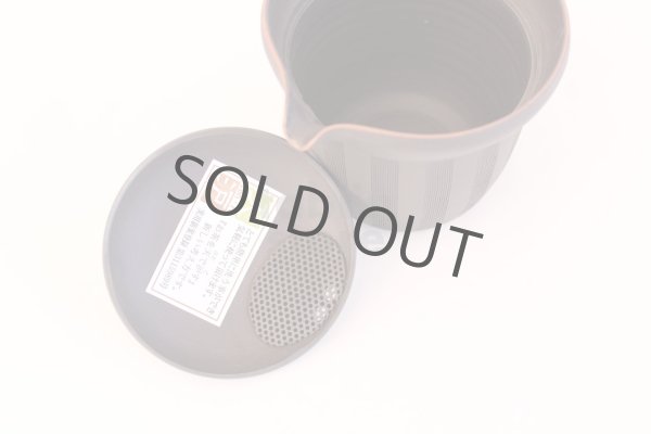 Photo6: Tokoname yaki ware Japanese tea pot Sekiryu cover ceramic tea strainer 170ml (6)