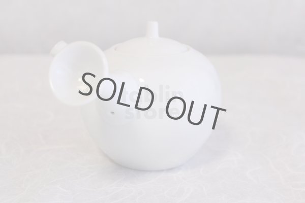 Photo6: Arita Porcelain Japanese tea pot white ceramic strainer hakuto 400ml (6)