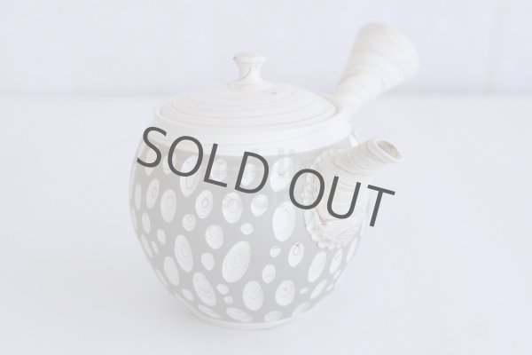 Photo4: Tokoname ware Japanese tea pot kyusu ceramic strainer YT Kenji usumidori 360ml (4)